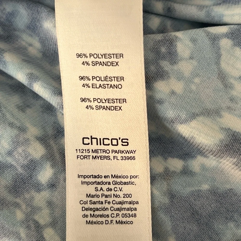 Chico’s Maxi Dress Blue Print Large - Picture 7 of 7